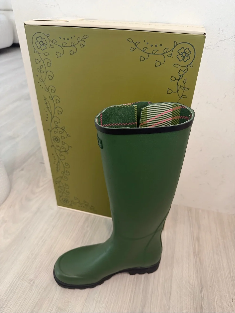 Dairy Boy Women’s Green Tall Rain Boots - Waterproof Outdoor Style